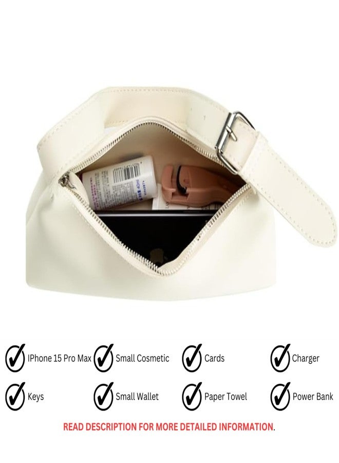 SANTORINI Alpha hobo sholder bag | Small shoulder handbag for women Party, dinner, casual, formal wear handbag. (White) - Image 3